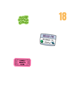 Stickers aesthetics (clickeá para más diseños)