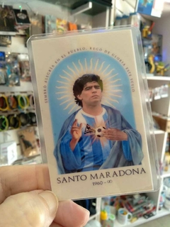 credencial estampita Maradona