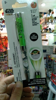 Lapicera proyector Baby Yoda, Star Wars