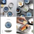 Platitos Ceramica flor y hoja de loto - comprar online