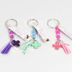 LLAVERO CON CRUZ Esmaltada X 10 UNIDADES - comprar online