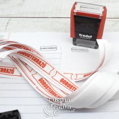 COMBO ROPA - Sello para TELA y PAPEL + Cintas para coser o pegar con plancha - La Usina Creativa