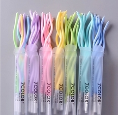 Vela torzada x12 - Colores Pasteles