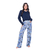 Pijama Cocot Art. 7454 Dama manga larga liso pantalón estampado algodón "cuadrille" T. 1 al 4 - Invierno 2025