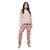 Pijama Cocot Art. 7456 Dama manga larga liso pantalón algodón estampado "flores" T. 1 al 4 - Invierno 2025