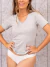 Camiseta Evelina Art. 901 Dama manga corta cuello V con detalle de puntilla al borde algodón liso T. 1 al 6 - Invierno 2025 - Casa Mario
