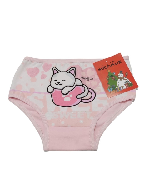 Bombacha Michifuz Art. 5100 Nena algodón y lycra estampada T. 4