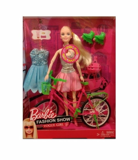 MUÑECA BARBIE CON BICICLETA SD601