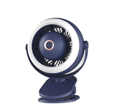 MINI VENTILADOR LUZ LED USB - PINZA / CON BASE