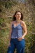 Musculosa Chambray Bordada
