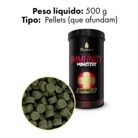 Ração Poytara Black Line Immunity Monster Sinking 500g