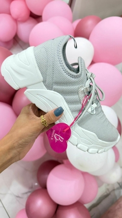 TENIS NATANI SHOES B/ CINZA