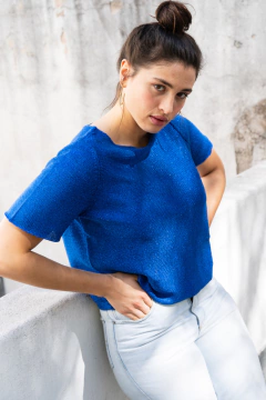 Remera Patti lúrex azul