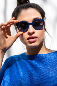 Remera Patti lúrex azul - comprar online