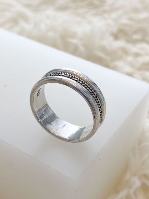 ANILLO PLATA HOMBRE TRENZADO