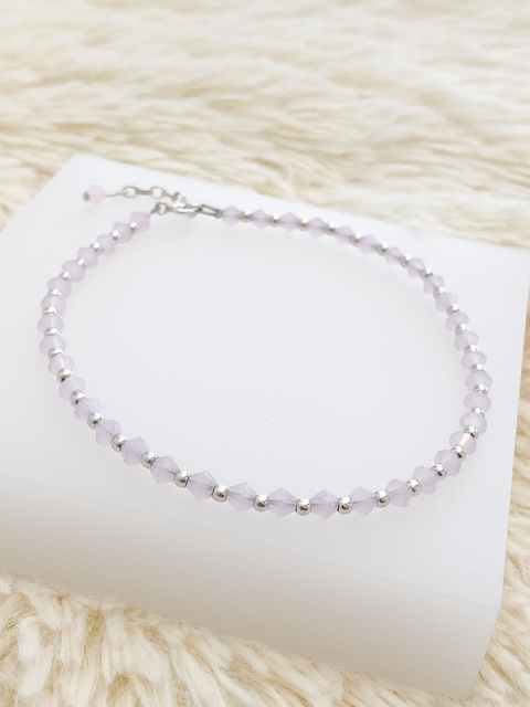 TOBILLERA DE CRISTAL CLARISA PINK