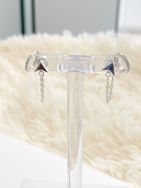 AROS ARGOLLA CON COLGANTES PLATA