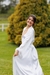 Robe noiva cetim longo Plumas branco - loja online