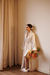 Robe noiva cetim longo clássico off white com vies off - comprar online