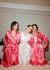 Robe Madrinhas longo rosa com vies off na internet