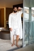 Robe masculino longo cetim off com vies off