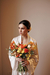 Robe noiva cetim longo clássico off white com vies off