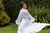 Imagem do Robe noiva cetim longo Plumas branco