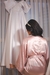 Robe 15 anos cetim curto Clássico rose com vies off na internet