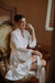 Robe noiva cetim longo clássico off white com vies off