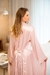Imagem do Robe cetim longo clássico rose com vies off
