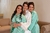 Robe Madrinhas Curto verde claro com vies off - comprar online