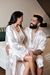 Robe longo de casal cetim off com vies off e renda aplicada