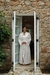 Robe noiva cetim longo clássico off white com vies rose - comprar online