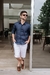 Conjunto linho azul e branco