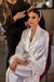 Robe noiva cetim longo Plumas branco - comprar online