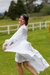 Robe noiva cetim longo Plumas branco - comprar online