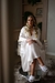 Robe noiva cetim longo Plumas off white - comprar online