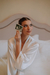 Robe noiva cetim longo clássico off white com vies off - loja online