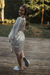 Robe 15 anos cetim curto Clássico off white com vies off - comprar online