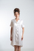 Camisola abotoado cetim manga curta - off-white - comprar online