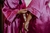 Imagem do Robe 15 anos cetim curto Clássico pink com vies pink