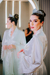 Robe noiva cetim longo Plumas off white na internet