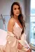 Camisola cetim curta decote costas - rose nude - loja online