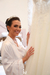 Robe noiva cetim longo clássico branco com vies rose - comprar online