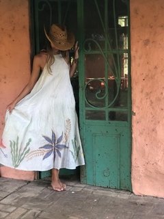 Vestido voile celeste claro