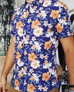 Camisa Social Floral Manga Curta Sbornia