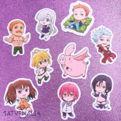 Stickers Siete Pecados Capitales chibi - comprar online