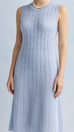 Vestido Tricô Serena - Azul Bebê na internet