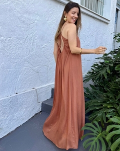 Vestido Chifon Lurex Tarantino - Capuccino na internet