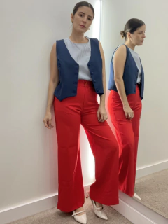 Calça Reta Liocel - Vermelha na internet